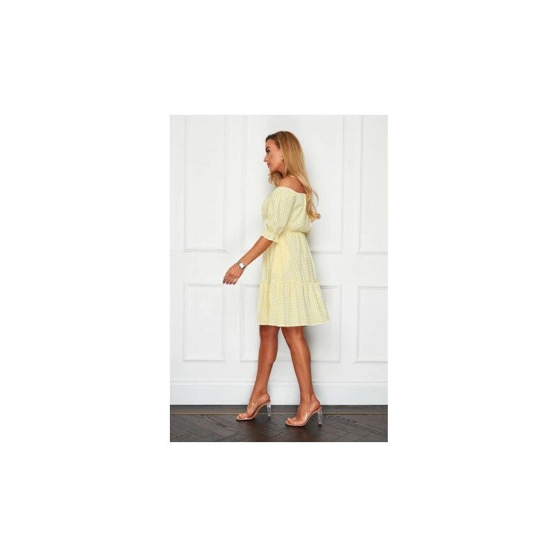 GIRL IN MIND Stella Žlté pepito mini šaty