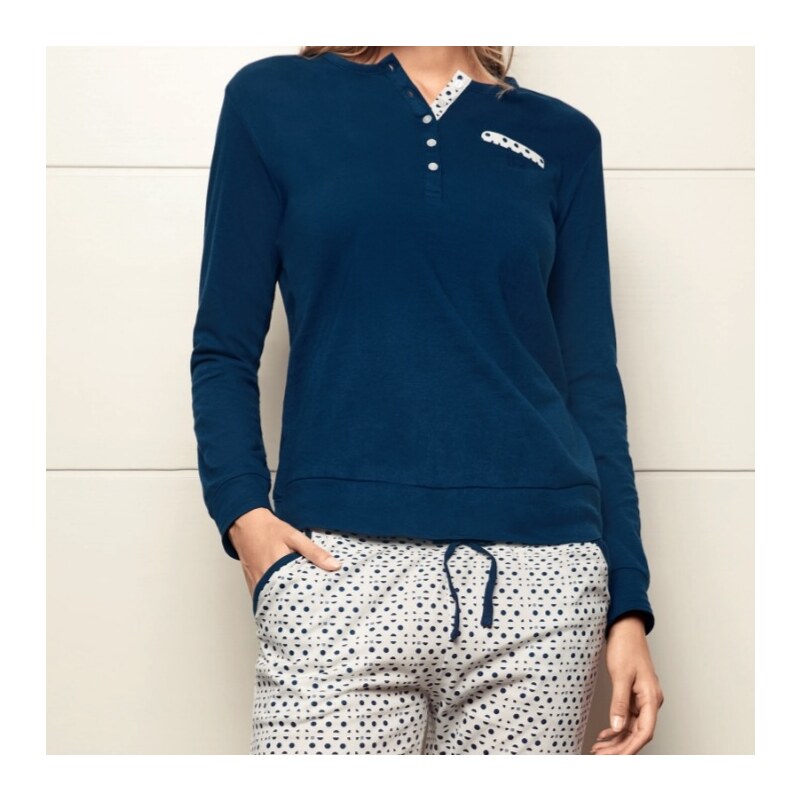 Pyžamo Laura Biagiotti Navy Orchidea 56369266