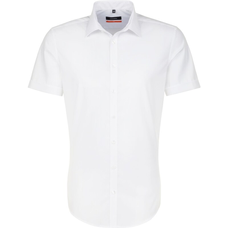 Pánska nežehlivá biela košeľa Slim fit s krátkym rukávom Seidensticker 32921174