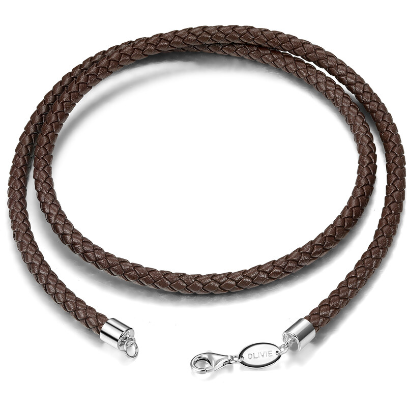 Olivie Kožená hnedá pletená šnúrka 60cm, tl.5 mm 6043 33506920