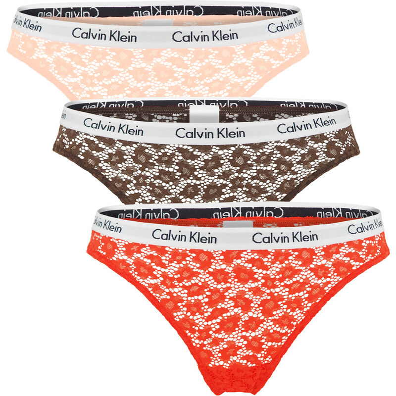 CALVIN KLEIN - brazilky 3PACK carousel moon color - special limited edition