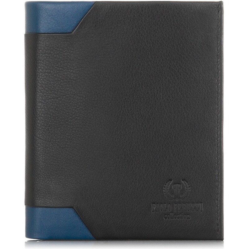 PAOLO PERUZZI Pánska kožená peňaženka RFID | modrá IN-16-BLUE 31149866