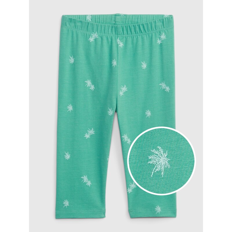 E-shop Zelené dievčenské legíny organic capri GAP