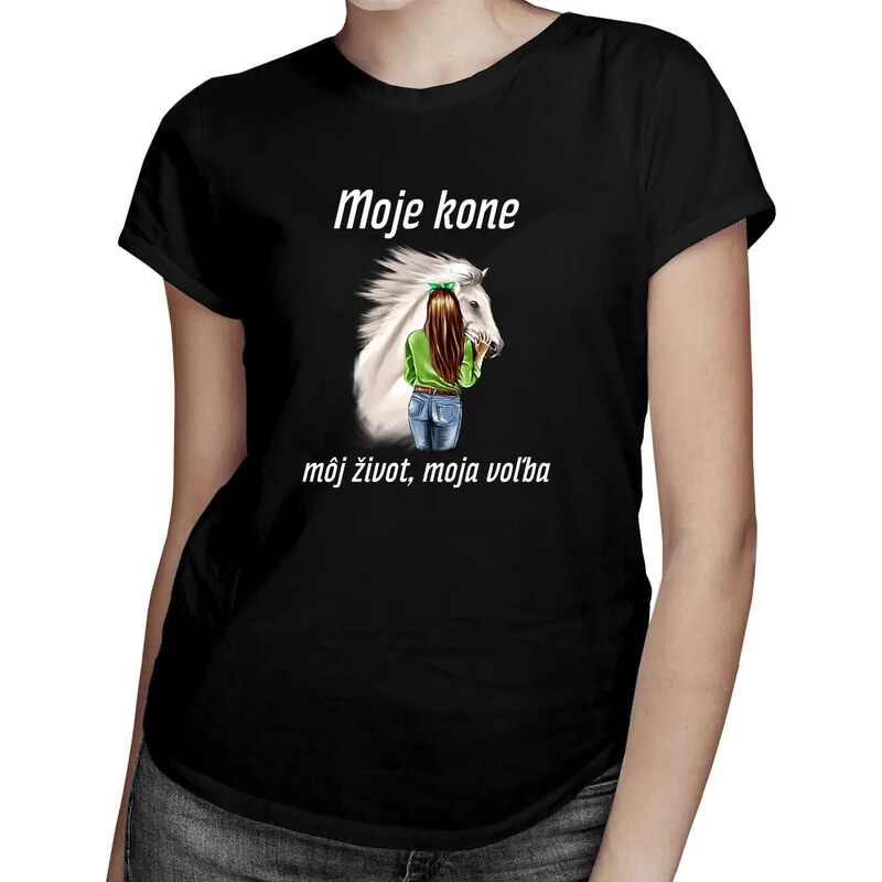 E-shop Garibald Moje kone, môj život, moja voľba v2 - dámske tričko s