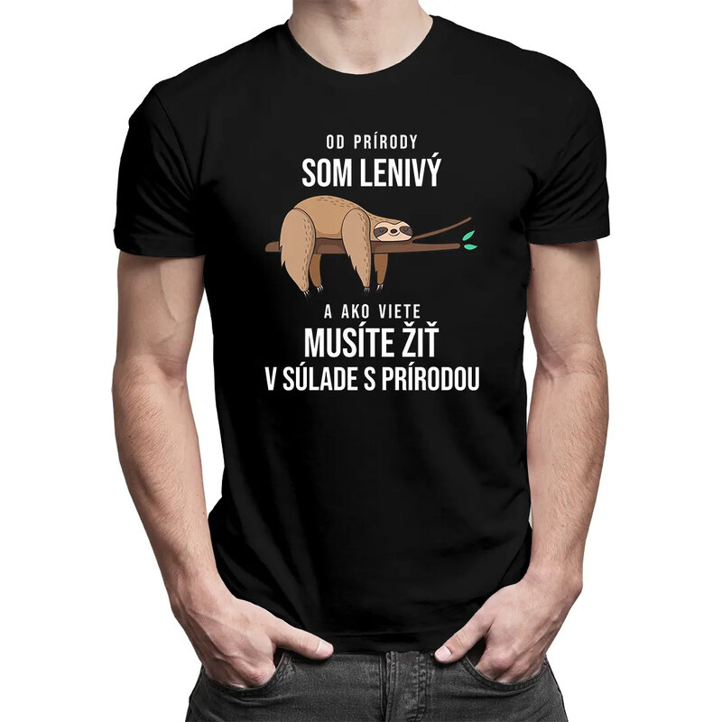 E-shop Garibald Od prírody som lenivý - pánske tričko s potlačou
