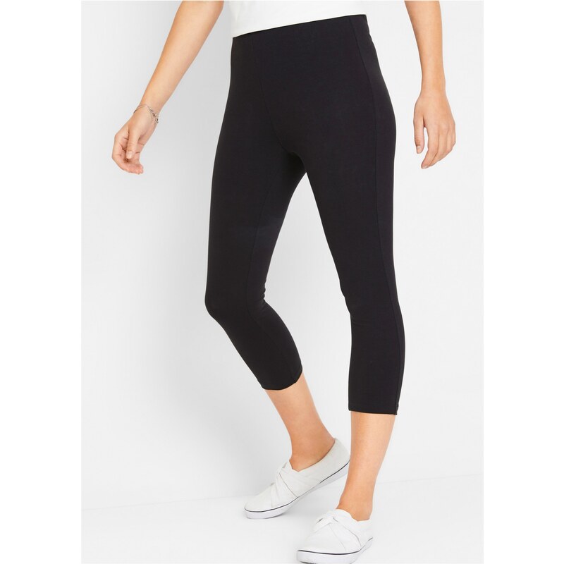 bonprix Capri legíny s pohodlným pásom, farba čierna 44733268