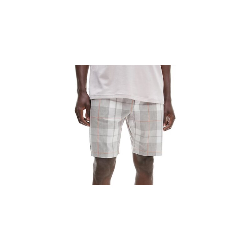 Pánske kraťasy na spanie NM2179E 1MQ - šedá / biela - Calvin Klein 33025593