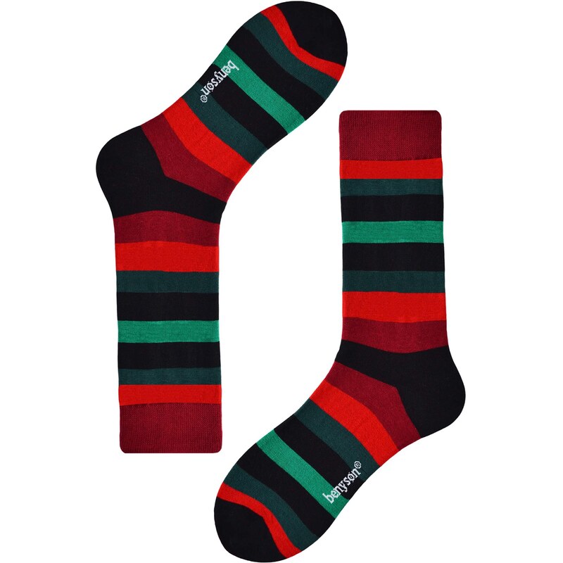 Socks Color stripes vysoké ponožky 0508