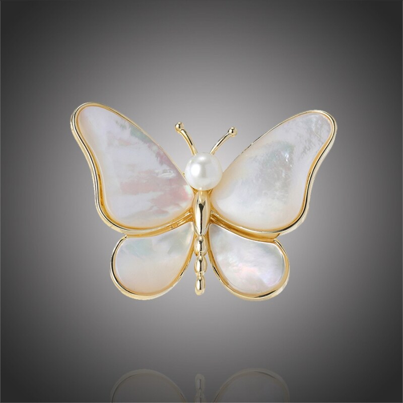 Éternelle Brož s perlou Enrika - motýl