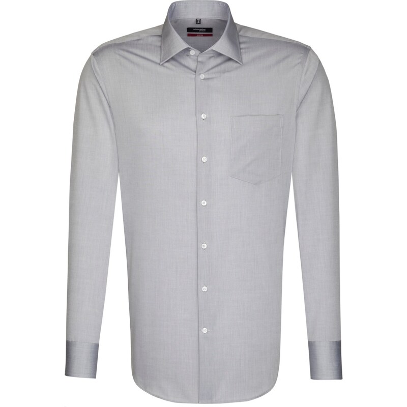 Pánská elegantní šedá košile non iron Regular fit s dlouhým rukávem Seidensticker