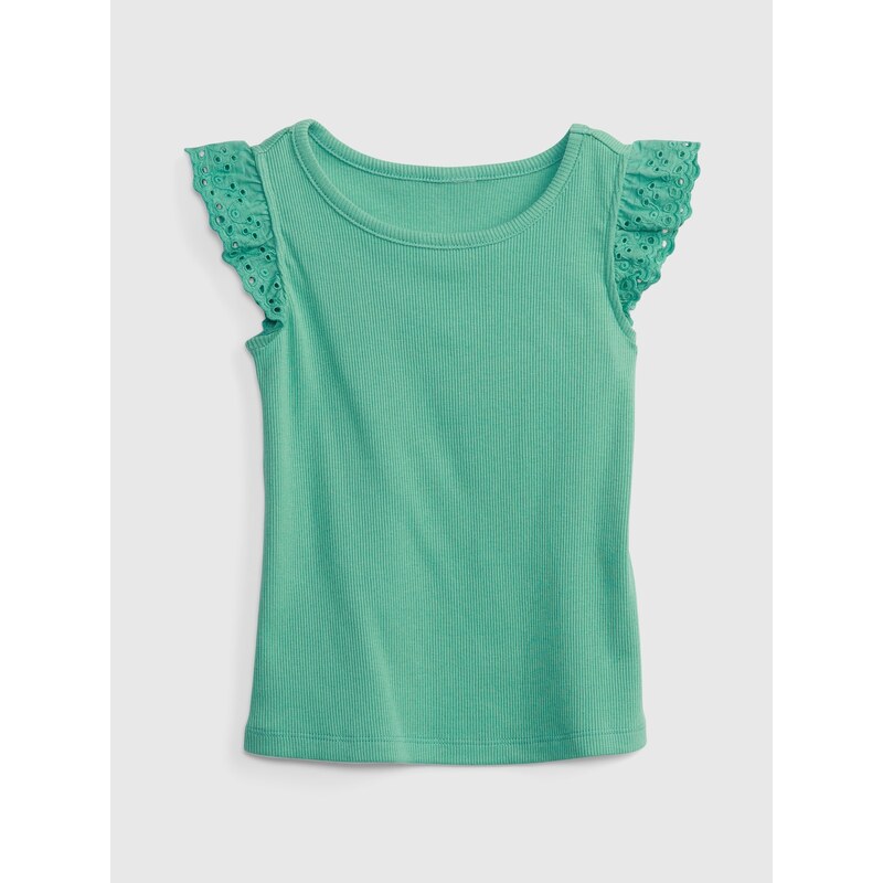 Zelené dievčenské tielko s volánmi GAP 50531698