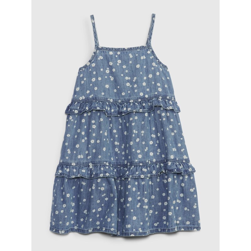 Modré dievčenské rifľové šaty s volánmi GAP 50532180