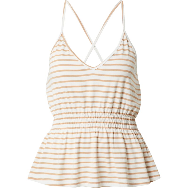 ABOUT YOU Top Leila béžová / tmavobéžová 58463561