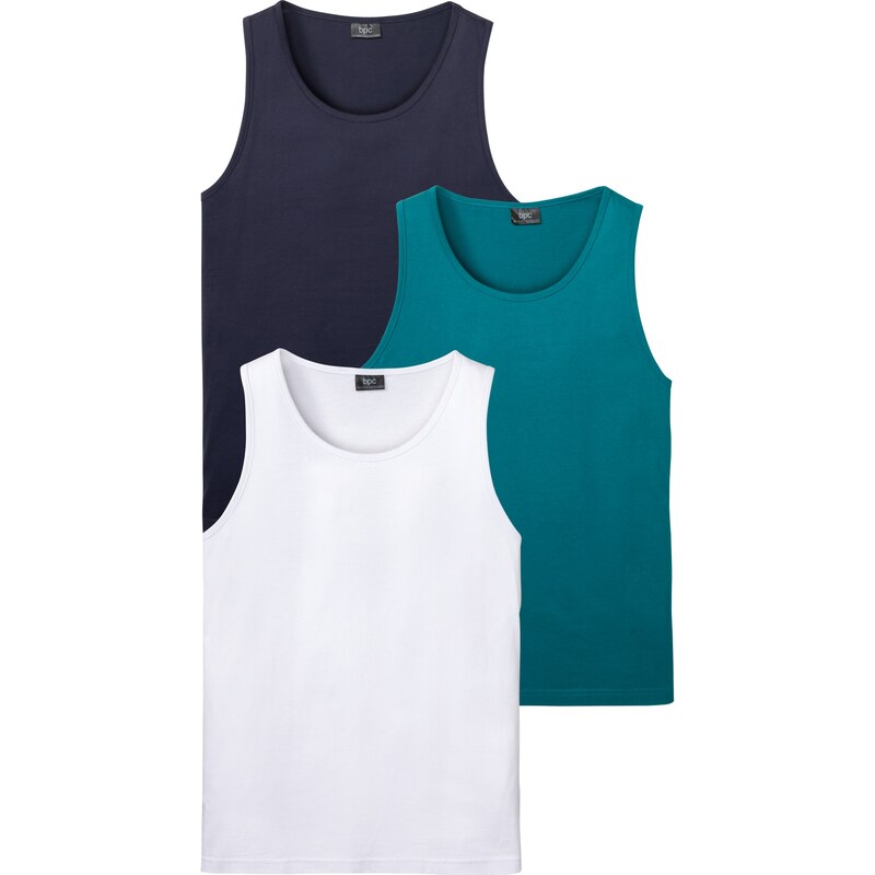 bonprix Tielko (3 ks v balení), farba modrá 44740482