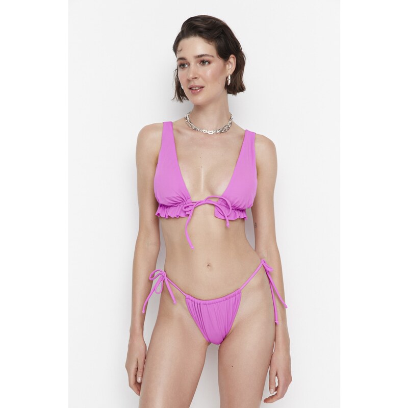 Dámsky bikinový top Trendyol Fuchsia 55091516