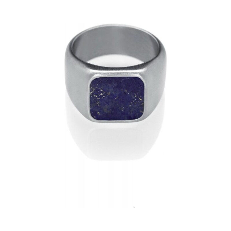 Lápis lazuli prsteň pre mužov - strieborný Trimakasi