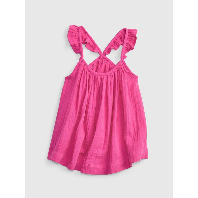 Ružový dievčenský top bavlnený GAP 50513732