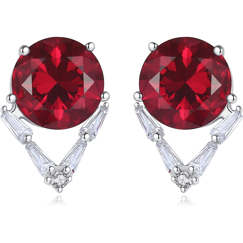 Lindas Jewelry Strieborné náušnice Red & Crystal Ag 925/1000 IN371 33297034