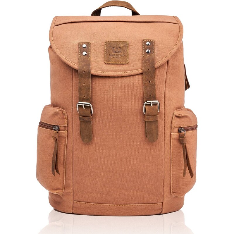 PAOLO PERUZZI Pánsky batoh na notebook | svetlohnedá T-19-LB 33297268