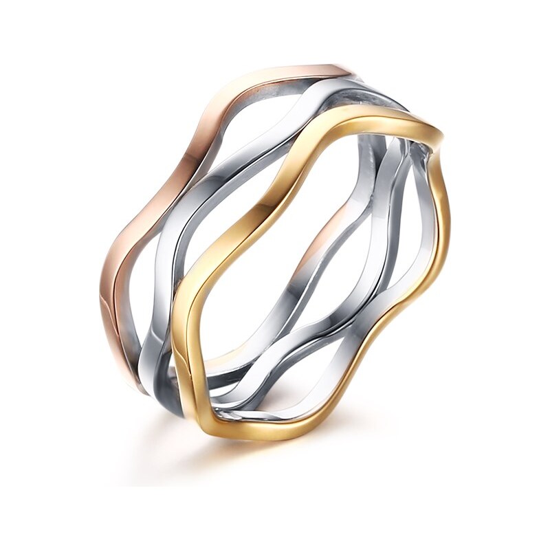 Titan Jewerly Dámsky oceľový prsteň Love Waves 66062783
