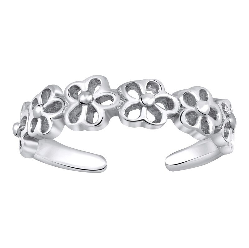 Silvego Strieborný prsteň na nohu s kvetinami PRMR11673 66593050