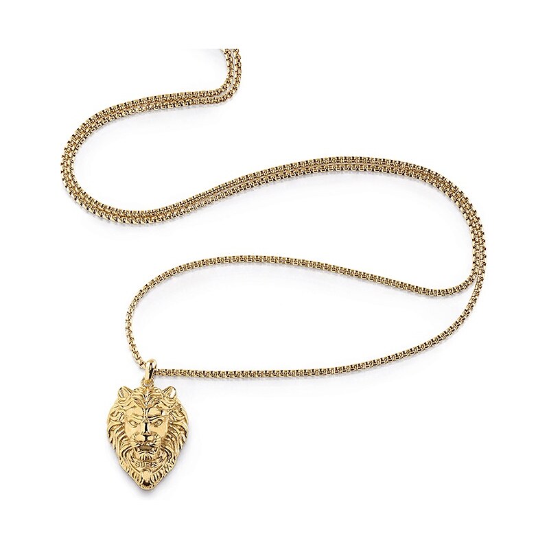 Guess Pozlátený náhrdelník s príveskom leva Lion King JUMN01387JWYGT/U 66591314