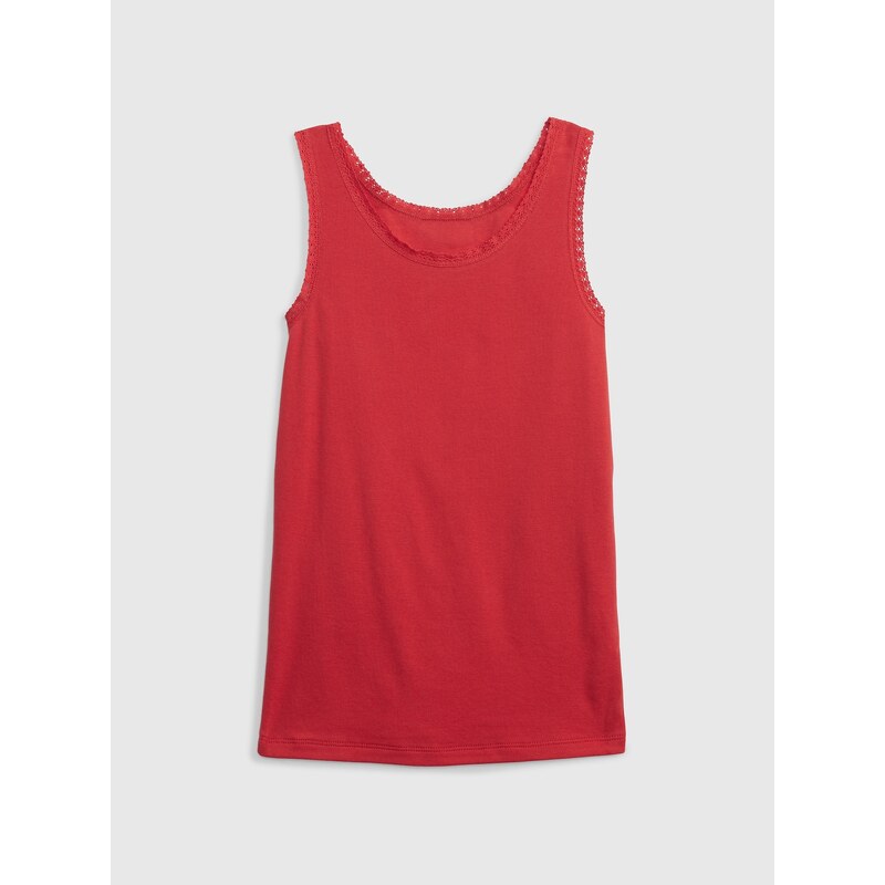 Červené dievčenské tielko s krajkou GAP 50531942