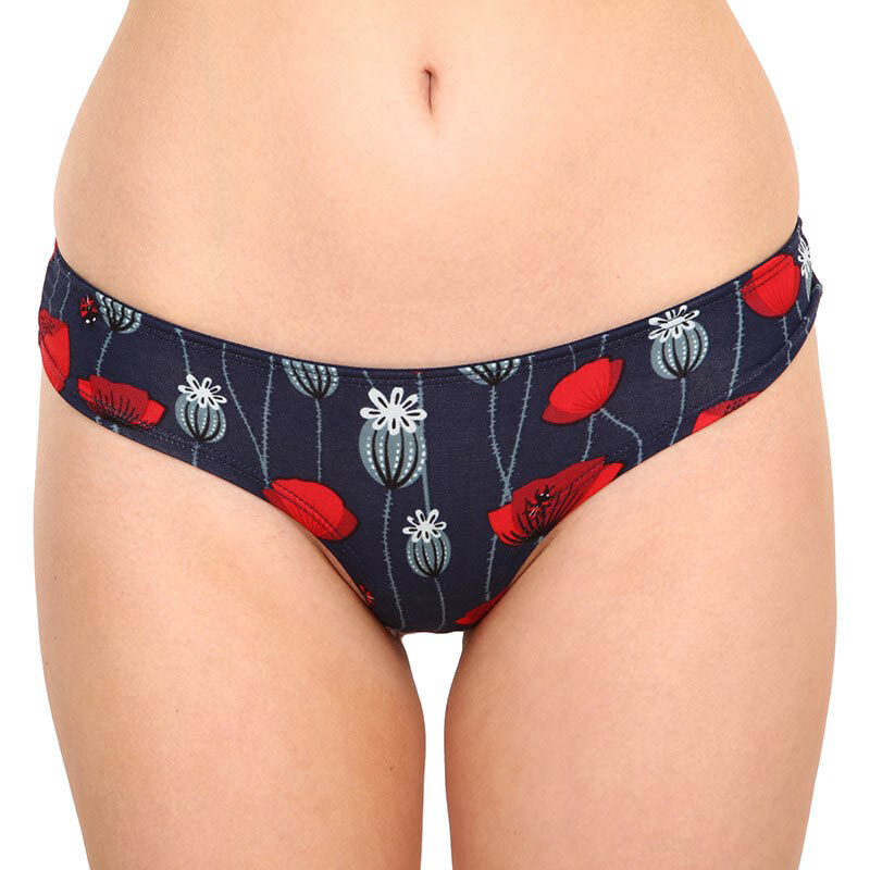 Veselé dámske nohavičky brazilky Dedoles Lienky a červené maky (D-W-UN 32481249