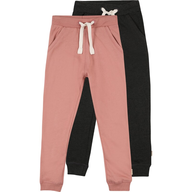 MINYMO Nohavice antracitová / ružová 47745117