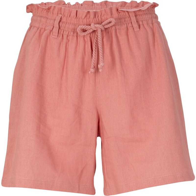 bonprix Plátené šortky paperbag, farba ružová 44739537