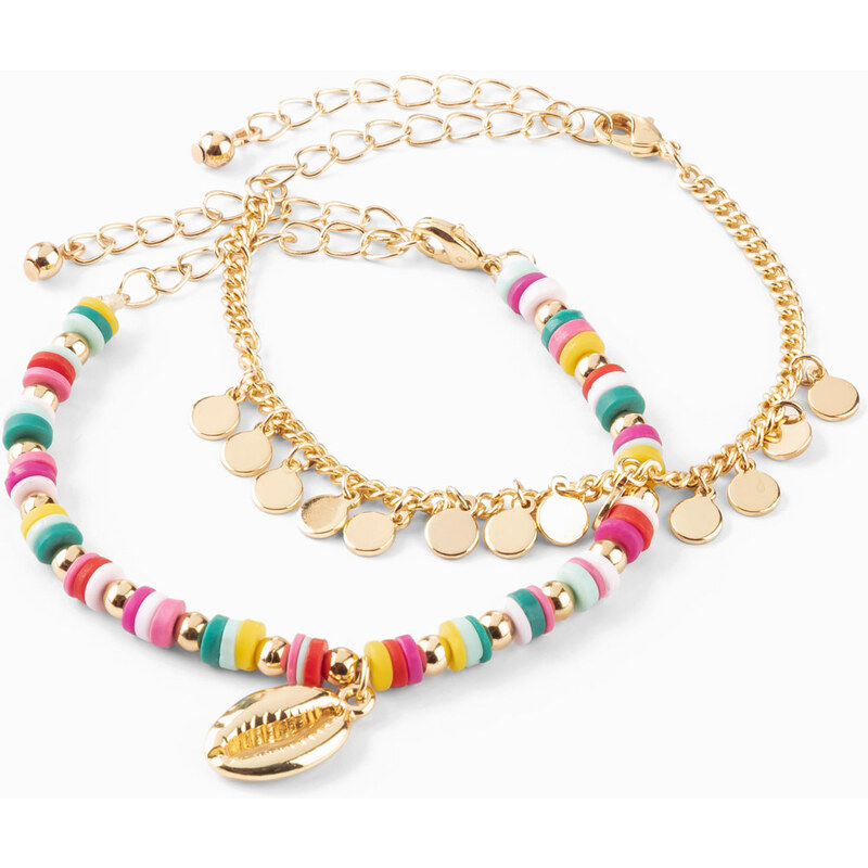 bonprix Retiazka na členok (2 ks), farba zlatá 44740449