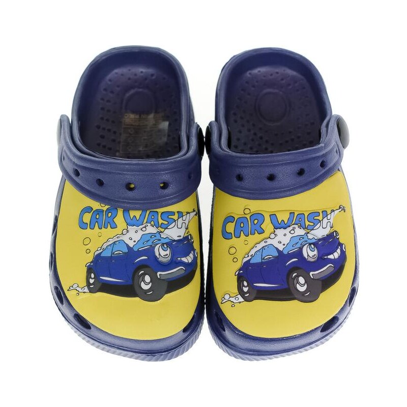 JOHN-C Detské modro-žlté crocsy AUTO 33526499