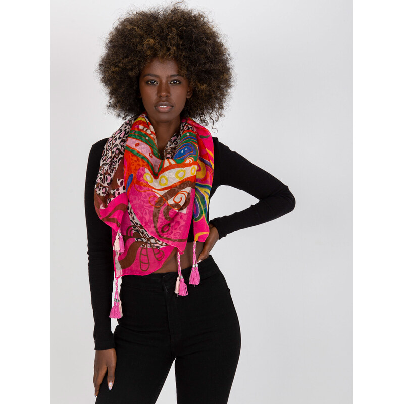 Factory Price Scarf-AT-CH-LA12527-fuchsia 67402056