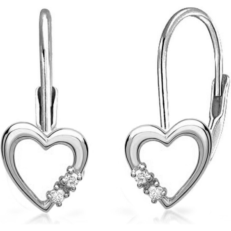 JVD Romantické strieborné náušnice Srdiečka SVLE1262XH2BI00 66580301