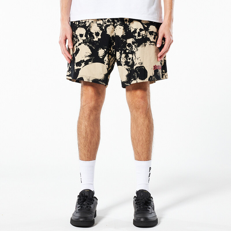 Pleasures Despair Cotton Shorts Black - Pánske - Kraťasy Pleasures - 66356243