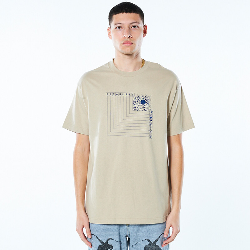 Pleasures Fertile Tee Sand - Pánske - Tričko Pleasures - Hnedé - 66356239