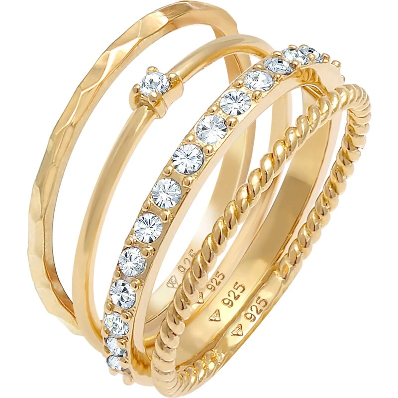 ELLI Sada šperkov Kristall zlatá / priehľadná 65641921