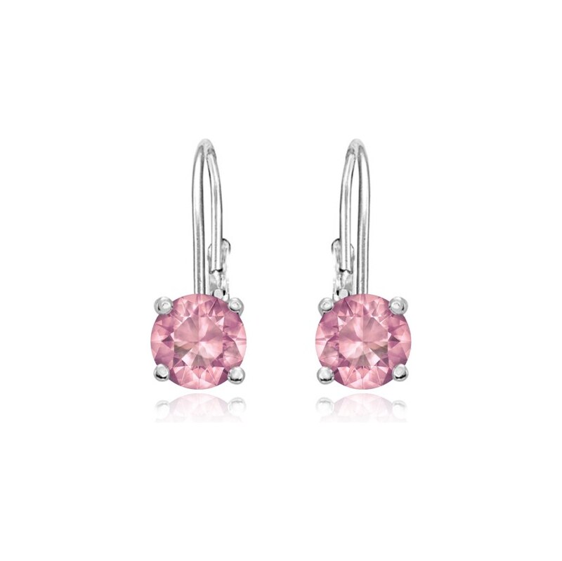 JVD Nežné strieborné náušnice s ružovými zirkónmi SVLE0620XH2R200 66580085