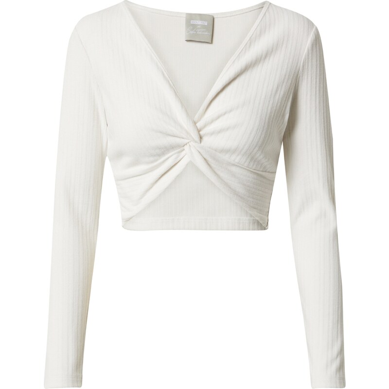 ABOUT YOU x Sofia Tsakiridou Tričko Hanne biela / šedobiela 58463560