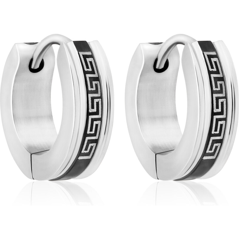 Troli Štýlové oceľové náušnice kruhy VSE004S-PET 66592236