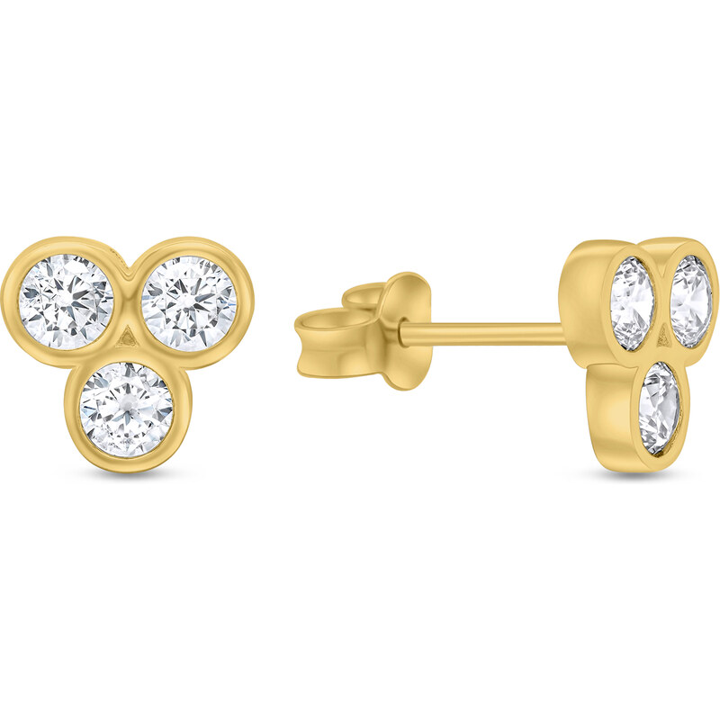 Brilio Silver Minimalistické pozlátené náušnice EA349Y 66594013