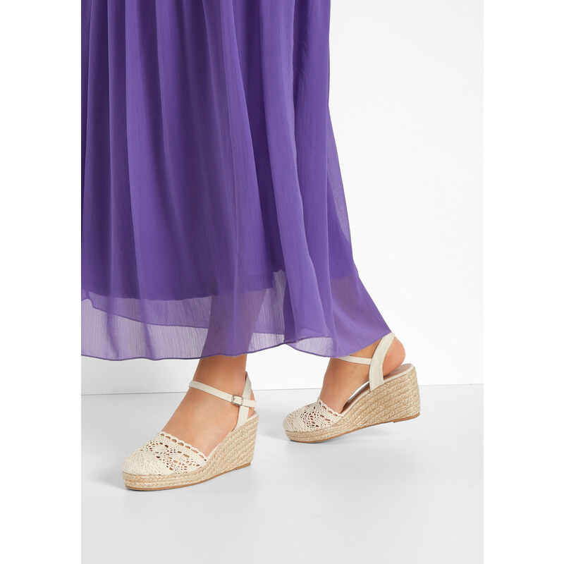 bonprix Klinové lodičky, farba béžová 45052182