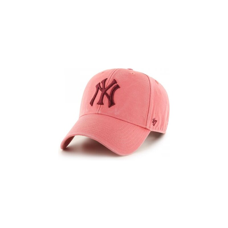 47 Brand Ružová šiltovka NY Yankees s bordovým logom