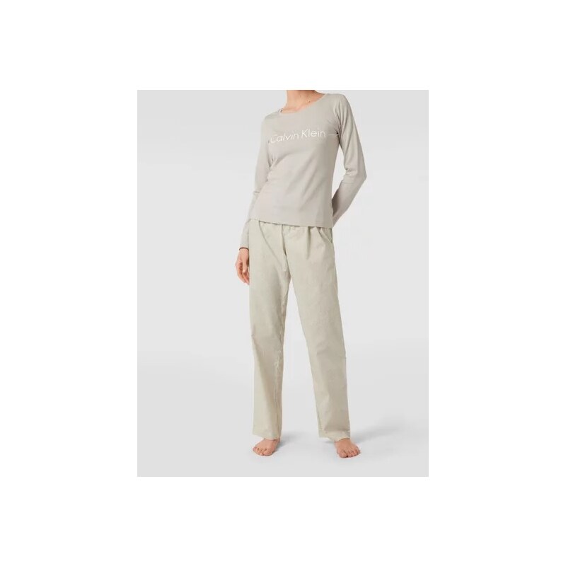 Dámske pyžamo QS6350E 1T6 - béžová - Calvin Klein 35663460