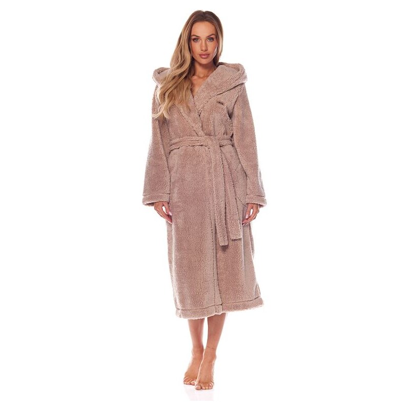 L&L Dámsky župan Brandi béžový s výšivkou love 33607247