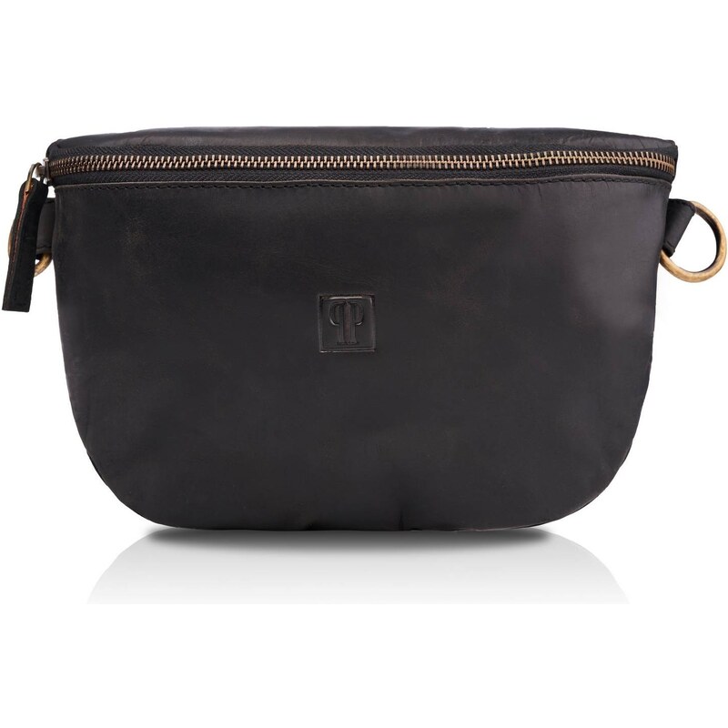 PAOLO PERUZZI Kožená ľadvinka VINTAGE | čierna T-36-BL 33612932