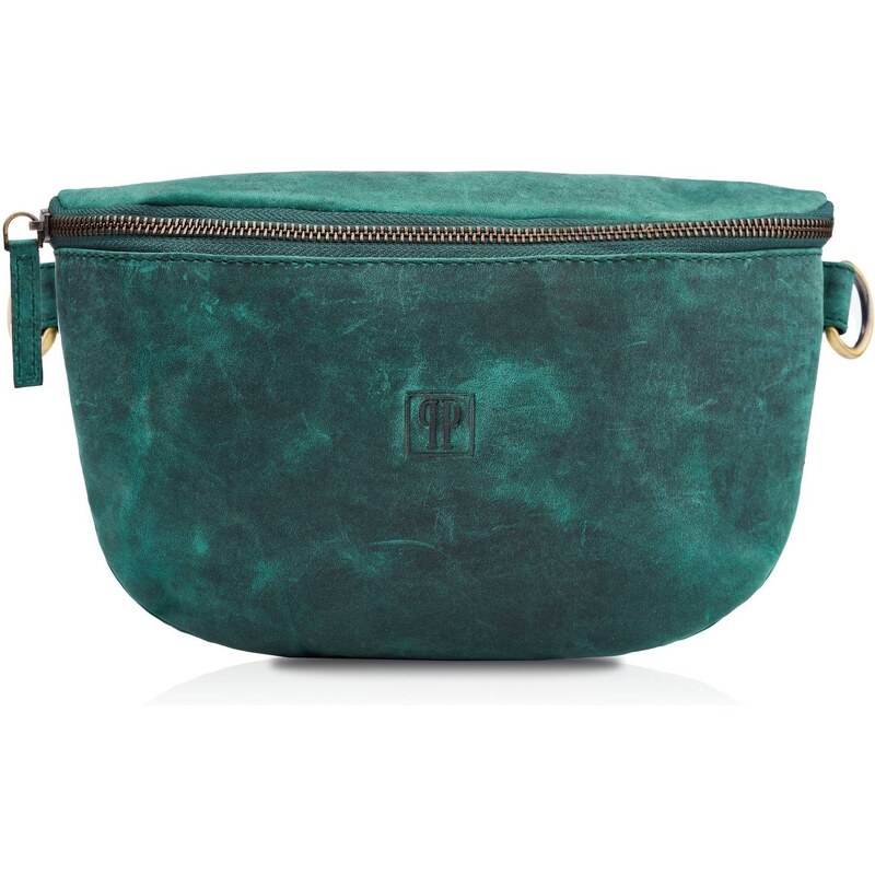 PAOLO PERUZZI Kožená ľadvinka VINTAGE | zelená T-36-GR 33612933