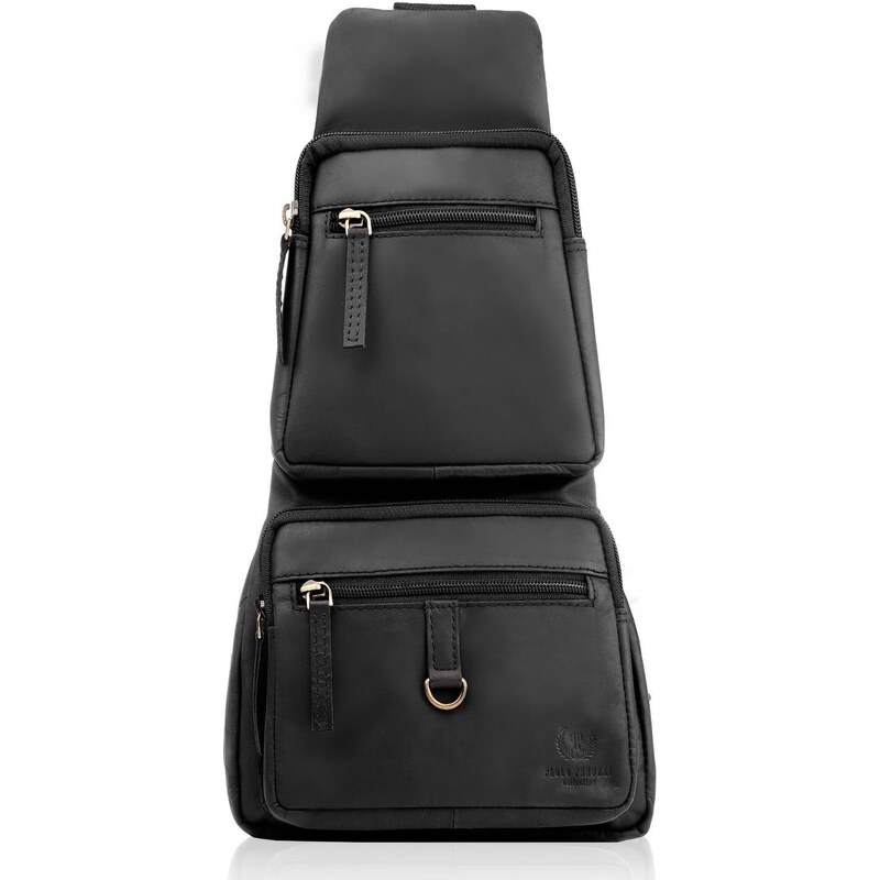 PAOLO PERUZZI Kožený batoh VINTAGE | čierna T-38-BL 33612934