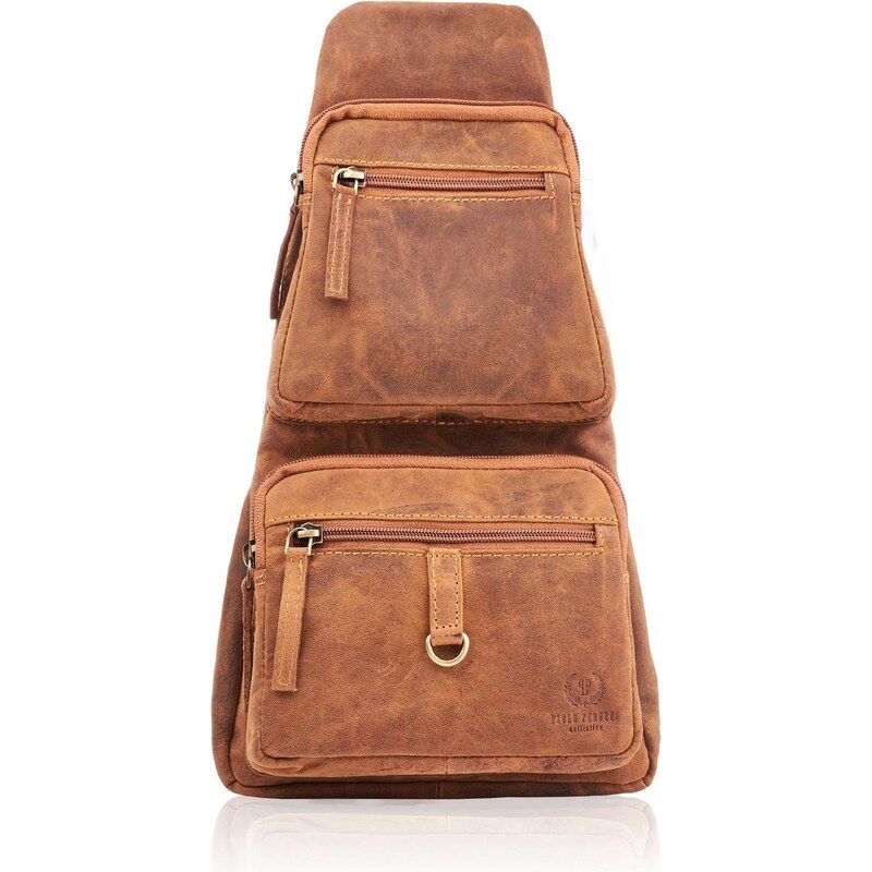 PAOLO PERUZZI Kožený batoh VINTAGE | svetlohnedá T-38-LB 33612935