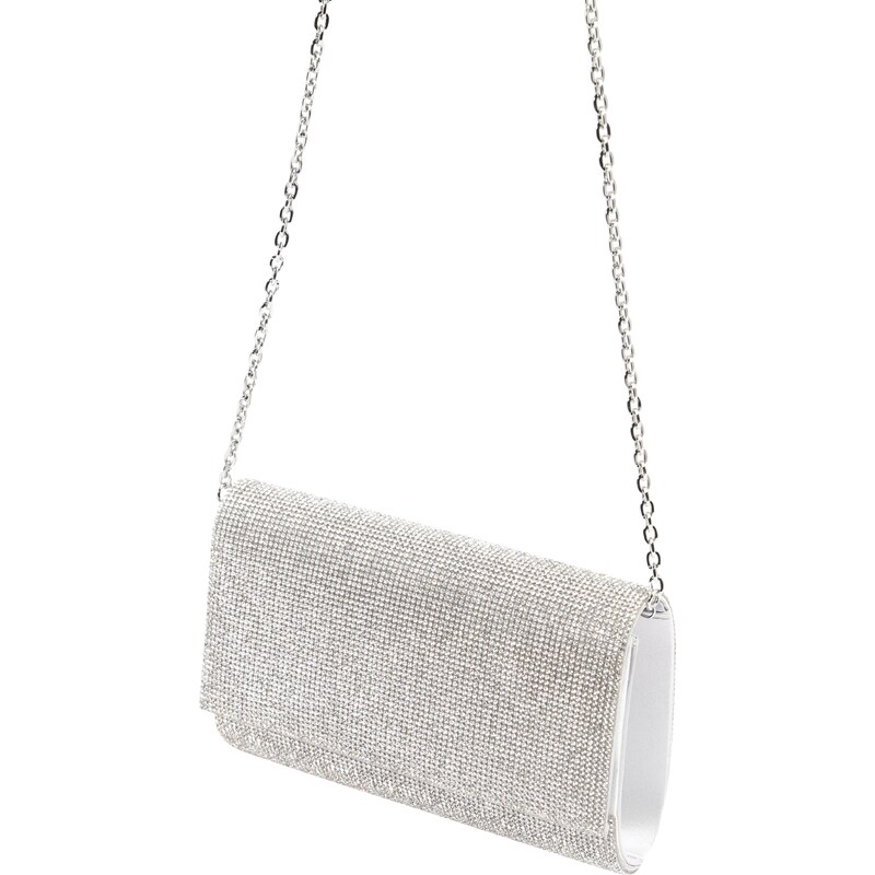 mascara Taška cez rameno DIAMOND FOLD strieborná 33626816